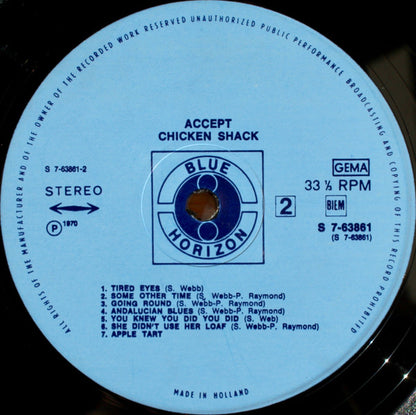 Chicken Shack : Accept Chicken Shack (LP, Album, Gat)