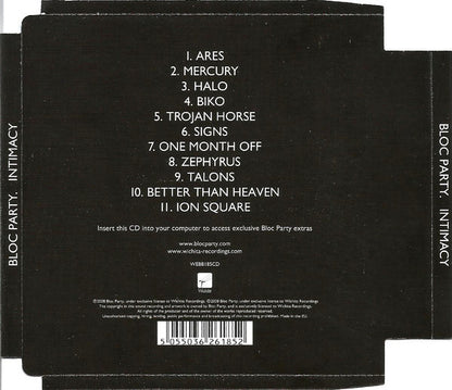 Bloc Party : Intimacy (CD, Album, Enh, Sup)