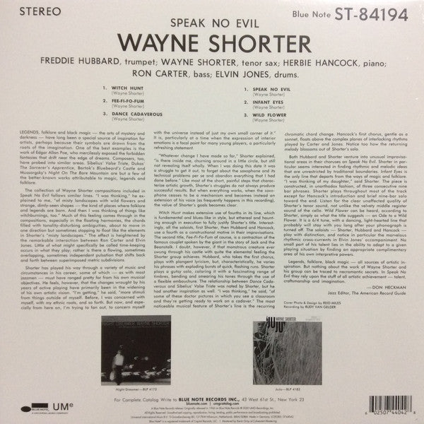 Wayne Shorter : Speak No Evil (LP, Album, RE, 180)