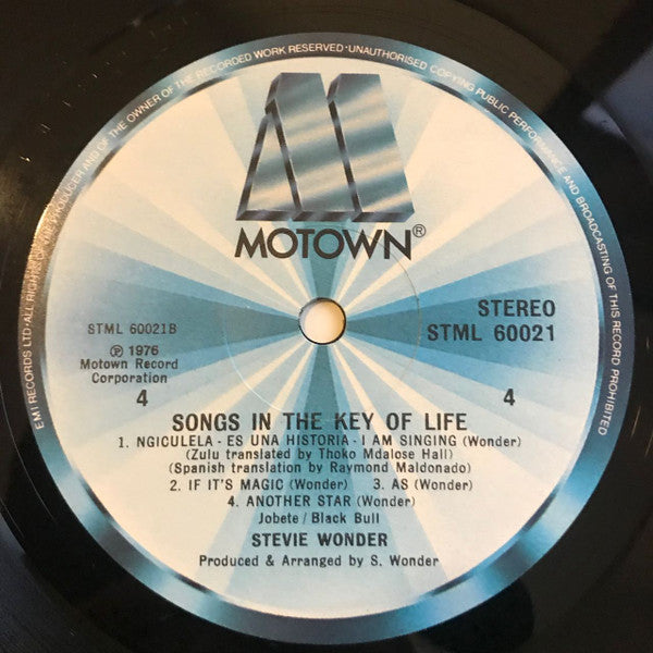 Stevie Wonder : Songs In The Key Of Life (2xLP + 7", EP + Album)