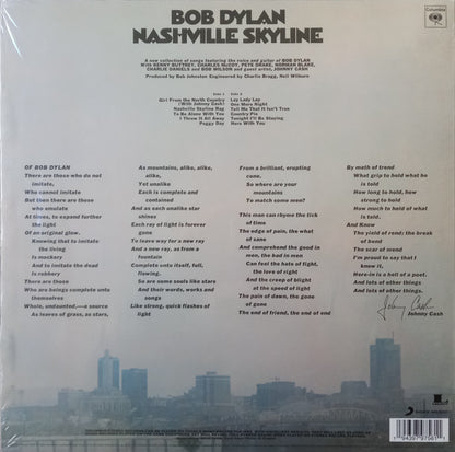 Bob Dylan : Nashville Skyline (LP, Album, RE, Whi)