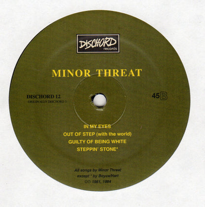 Minor Threat : Minor Threat (LP, Comp, RE, RM, Yel)