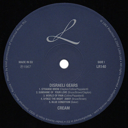 Cream (2) : Disraeli Gears (LP, Album, Mono, RE, 180)