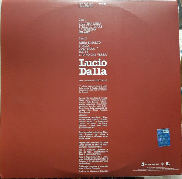 Lucio Dalla : Lucio Dalla (LP, Album, RE, RM, RP, 180)