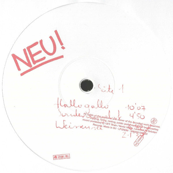 Neu! : Neu! (LP, Album, RE, Whi)