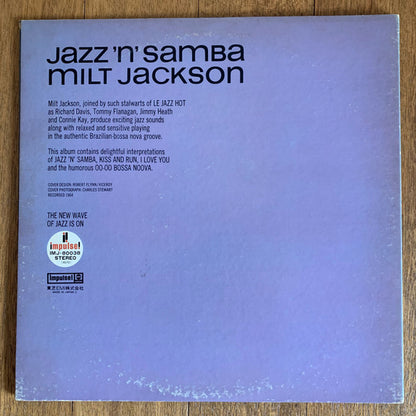 Milt Jackson : Jazz 'N' Samba (LP, Album, Promo, RE, Gat)