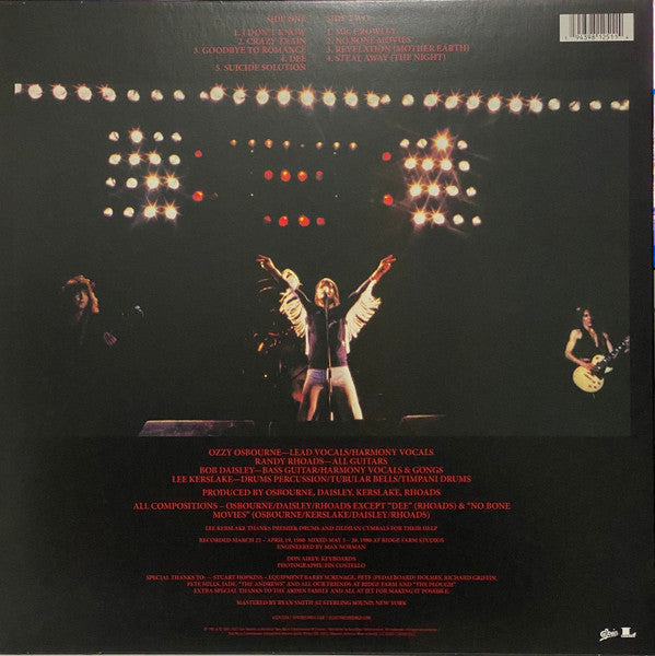 Ozzy Osbourne : Blizzard Of Ozz (LP, Album, RE, Sil)