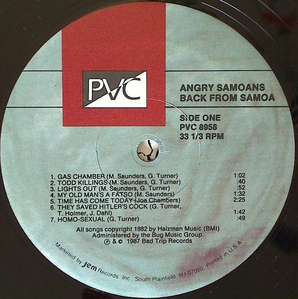 Angry Samoans : Back From Samoa (LP, Album, RE)