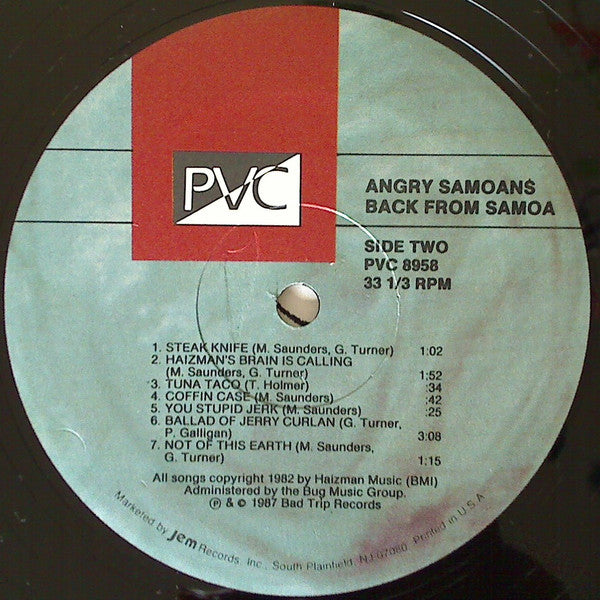 Angry Samoans : Back From Samoa (LP, Album, RE)