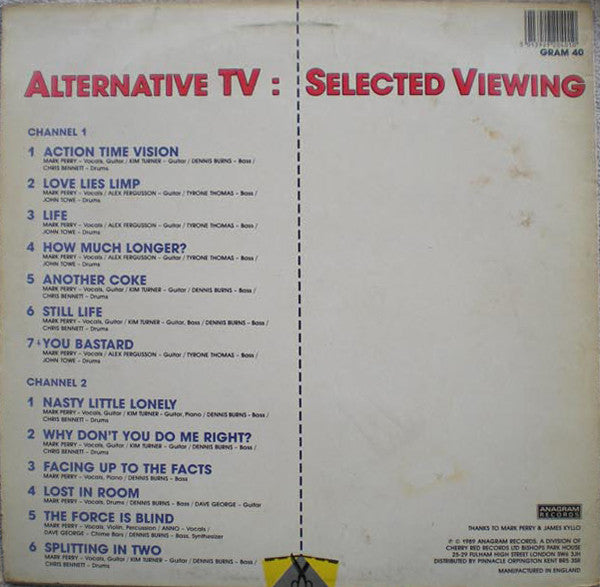 Alternative TV : Splitting In 2 - Selected Viewing (LP, Comp)
