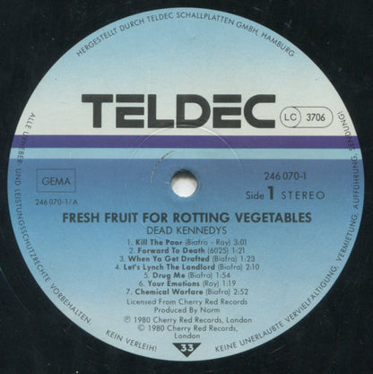 Dead Kennedys : Fresh Fruit For Rotting Vegetables (LP, Album, RE)