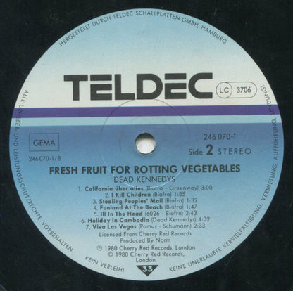 Dead Kennedys : Fresh Fruit For Rotting Vegetables (LP, Album, RE)