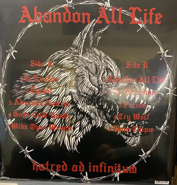 Nails : Abandon All Life (LP, Album, RP, Gat)