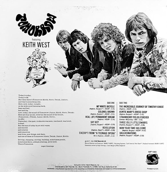 Tomorrow (2) Featuring Keith West : Tomorrow (LP, Album, RE)