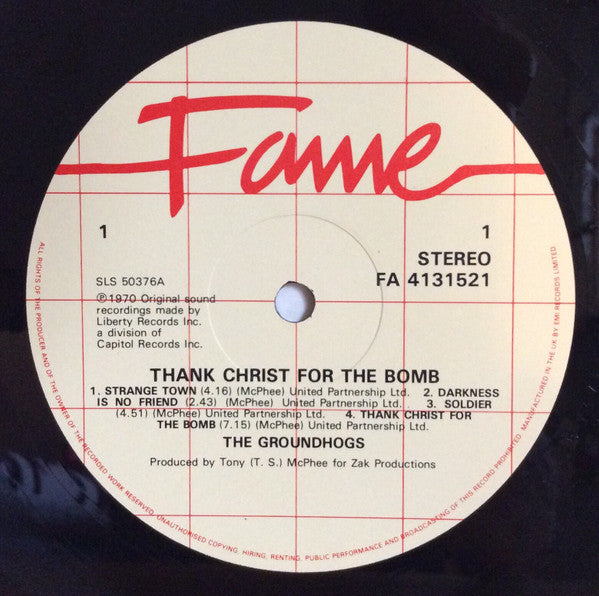 Groundhogs* : Thank Christ For The Bomb (LP, Album, RE)