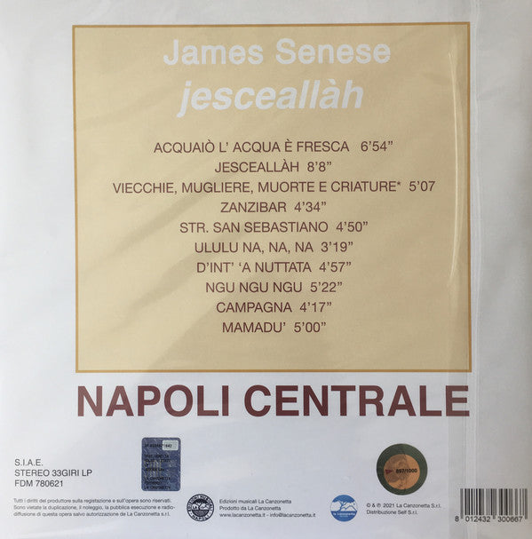 James' Napoli Centrale : Jesceallàh (2xLP)