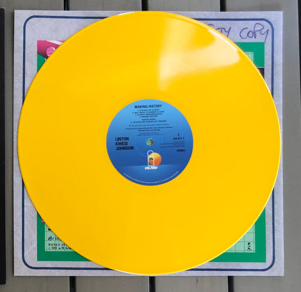 Linton Kwesi Johnson : Making History (LP, Album, RSD, Ltd, RE, RM, Yel)