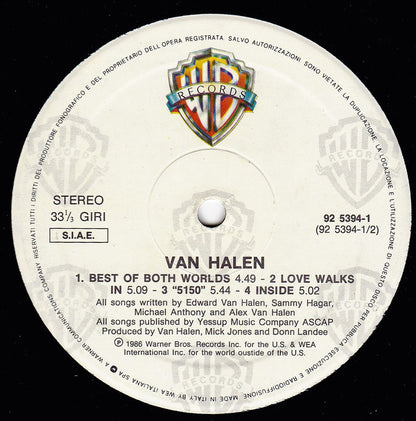 Van Halen : 5150 (LP, Album)