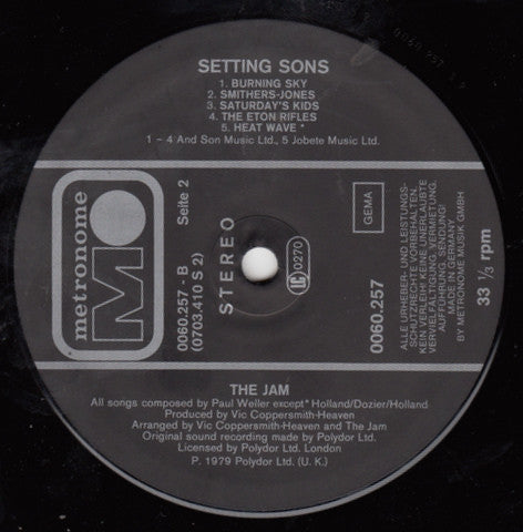 The Jam : Setting Sons (LP, Album)