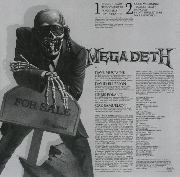 Megadeth : Peace Sells... But Who's Buying? (LP, Album, RE, RP, 180)