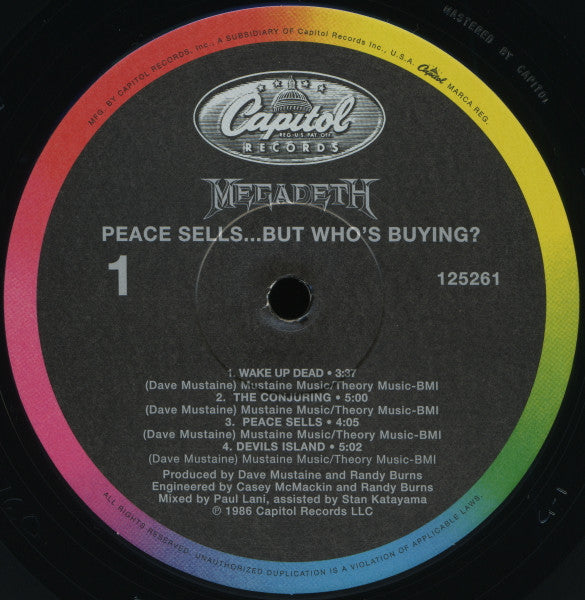 Megadeth : Peace Sells... But Who's Buying? (LP, Album, RE, RP, 180)