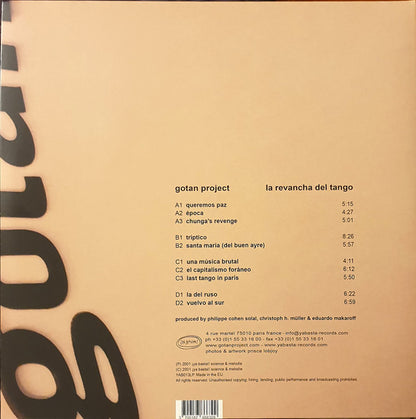 Gotan Project : La Revancha Del Tango (2xLP, Album, RE, Gat)