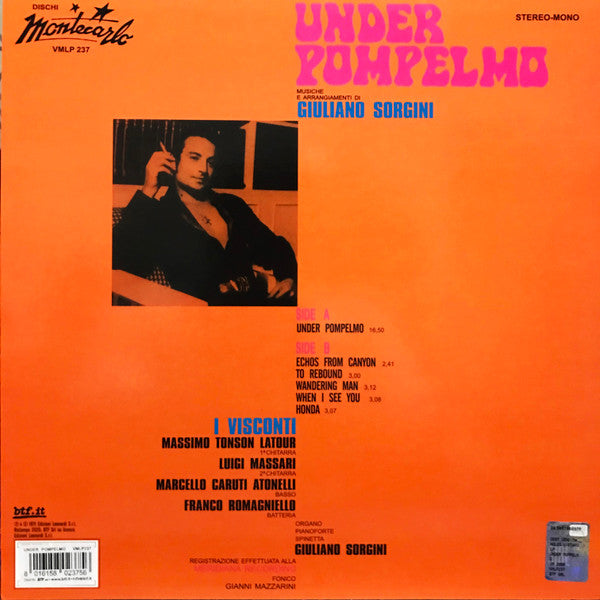 Giuliano Sorgini : Under Pompelmo (LP, Ltd, RE, Cle)