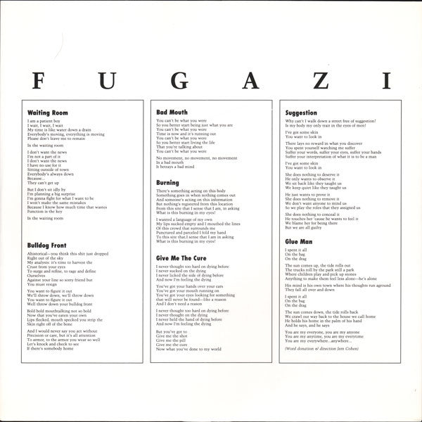 Fugazi : Fugazi (12", EP, RE, RM)
