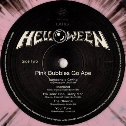 Helloween : Pink Bubbles Go Ape (LP, Album, Ltd, RE, Pin)