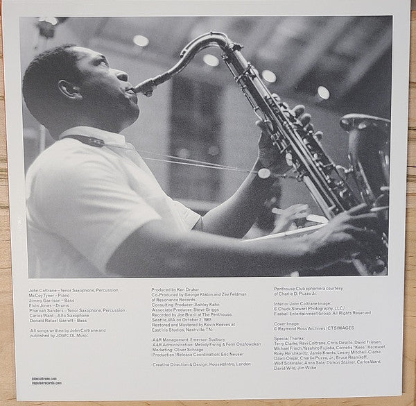 John Coltrane : A Love Supreme: Live In Seattle (2xLP, Album)