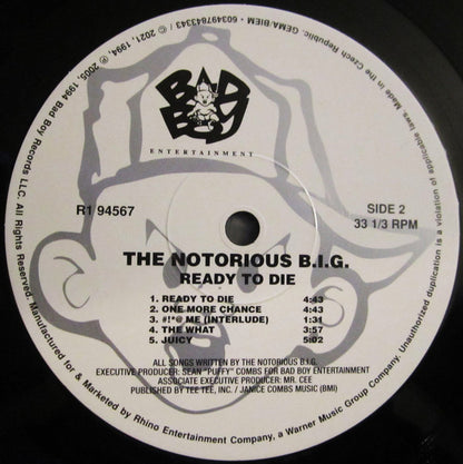 Notorious B.I.G. : Ready To Die (2xLP, Album, RE)