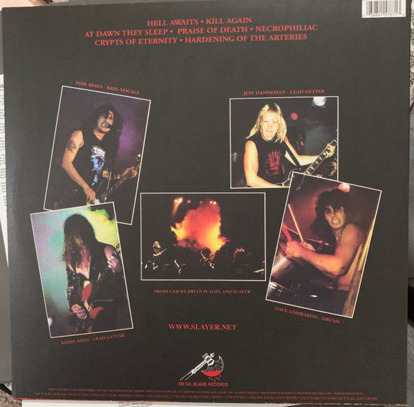 Slayer : Hell Awaits (LP, Album, Ltd, RE, RM, Vel)