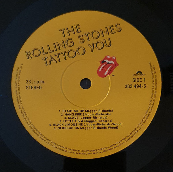 The Rolling Stones : Tattoo You (LP, Album, RE, RM, 40t)