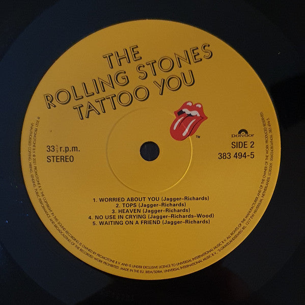 The Rolling Stones : Tattoo You (LP, Album, RE, RM, 40t)