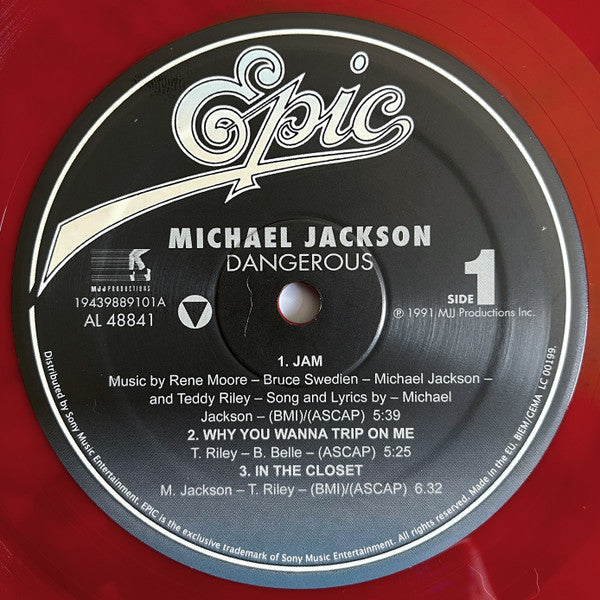 Michael Jackson : Dangerous (2xLP, Album, Ltd, RE, Red)