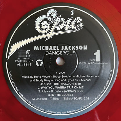 Michael Jackson : Dangerous (2xLP, Album, Ltd, RE, Red)