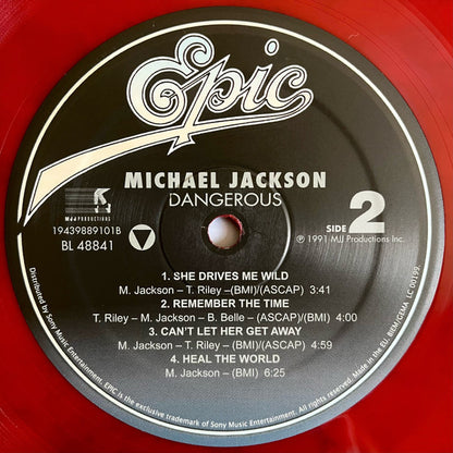 Michael Jackson : Dangerous (2xLP, Album, Ltd, RE, Red)