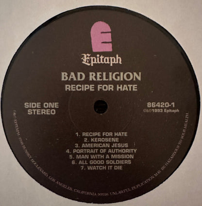 Bad Religion : Recipe For Hate (LP, Album, RE)