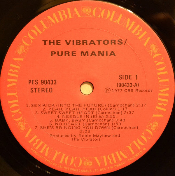 The Vibrators : Pure Mania (LP, Album)