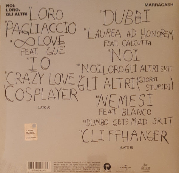 Marracash : Noi, Loro, Gli Altri (LP, Album, Ltd, Alt)