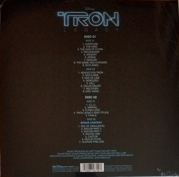 Daft Punk : TRON: Legacy (Vinyl Edition Motion Picture Soundtrack) (LP, Blu + LP, Cle + Album, Ltd, RE, RP)