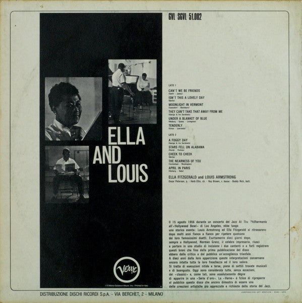 Ella Fitzgerald & Louis Armstrong : Ella And Louis (LP, Album, RE)
