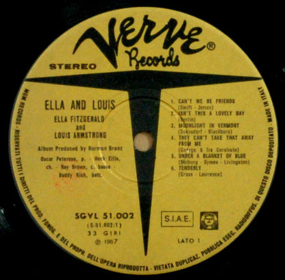 Ella Fitzgerald & Louis Armstrong : Ella And Louis (LP, Album, RE)