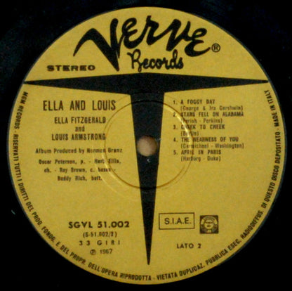 Ella Fitzgerald & Louis Armstrong : Ella And Louis (LP, Album, RE)