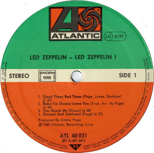 Led Zeppelin :  Led Zeppelin (LP, Album, RE)