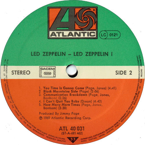 Led Zeppelin :  Led Zeppelin (LP, Album, RE)