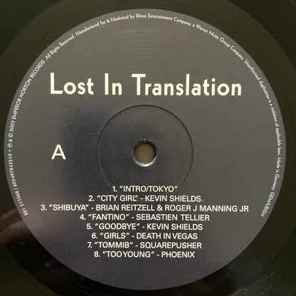 Various : Lost In Translation (Music From The Motion Picture Soundtrack) (LP, RE, RP)