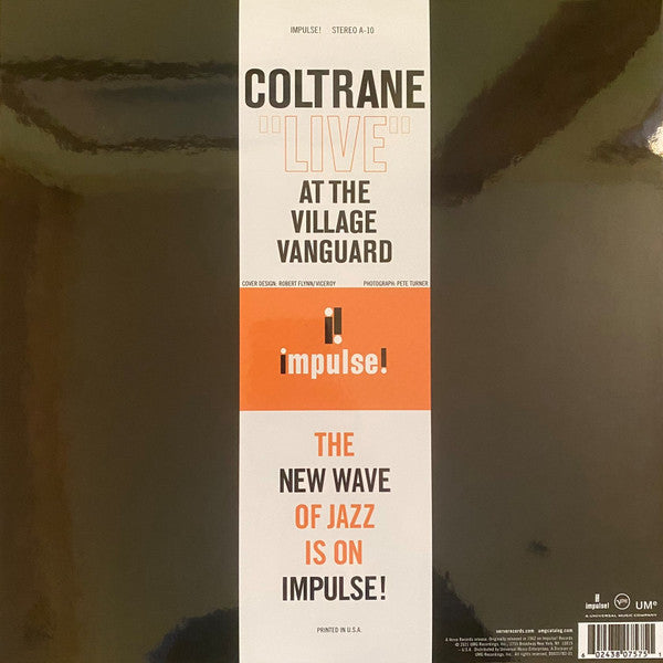 Coltrane* : "Live" At The Village Vanguard (LP, Album, RE, 180)