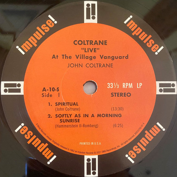 Coltrane* : "Live" At The Village Vanguard (LP, Album, RE, 180)