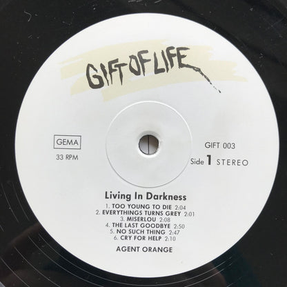 Agent Orange (7) : Living In Darkness (LP, Album)